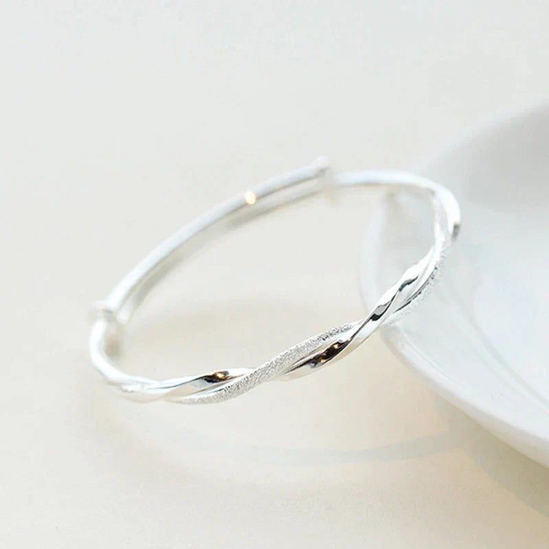 Twisted Silver Bracelet - Carrie