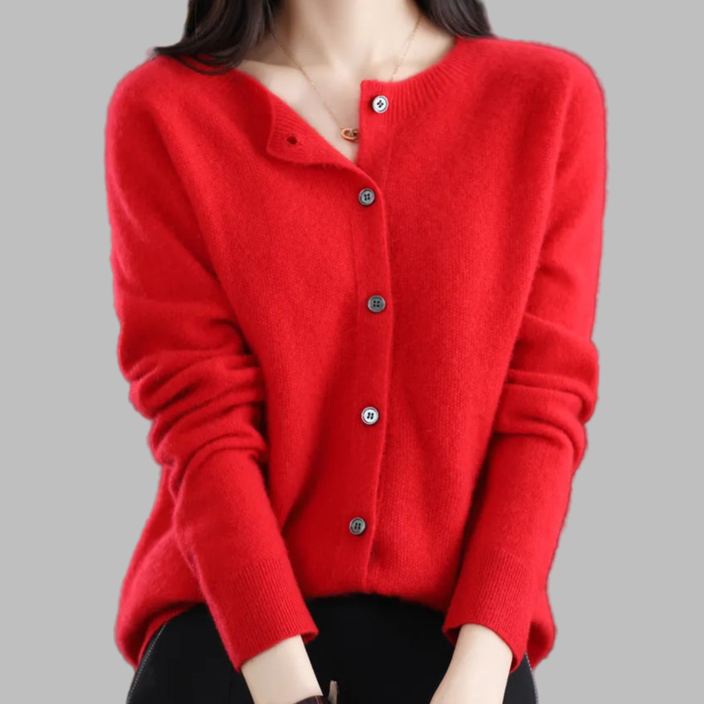 Women's O-neck Cardigan