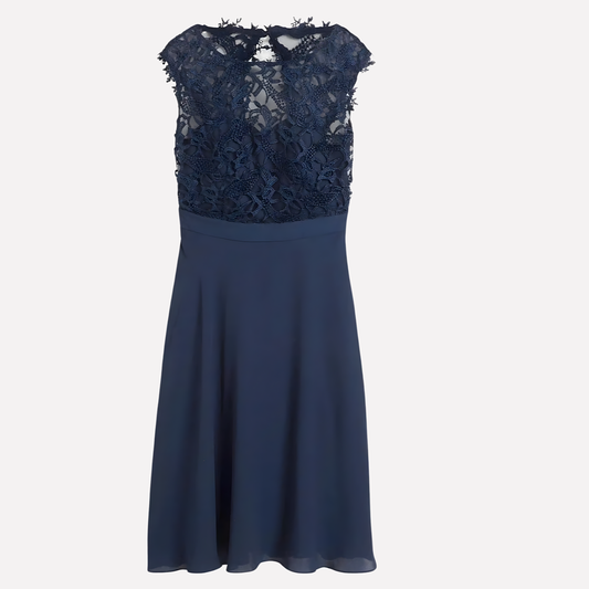 Vestido corto de encaje para mujer