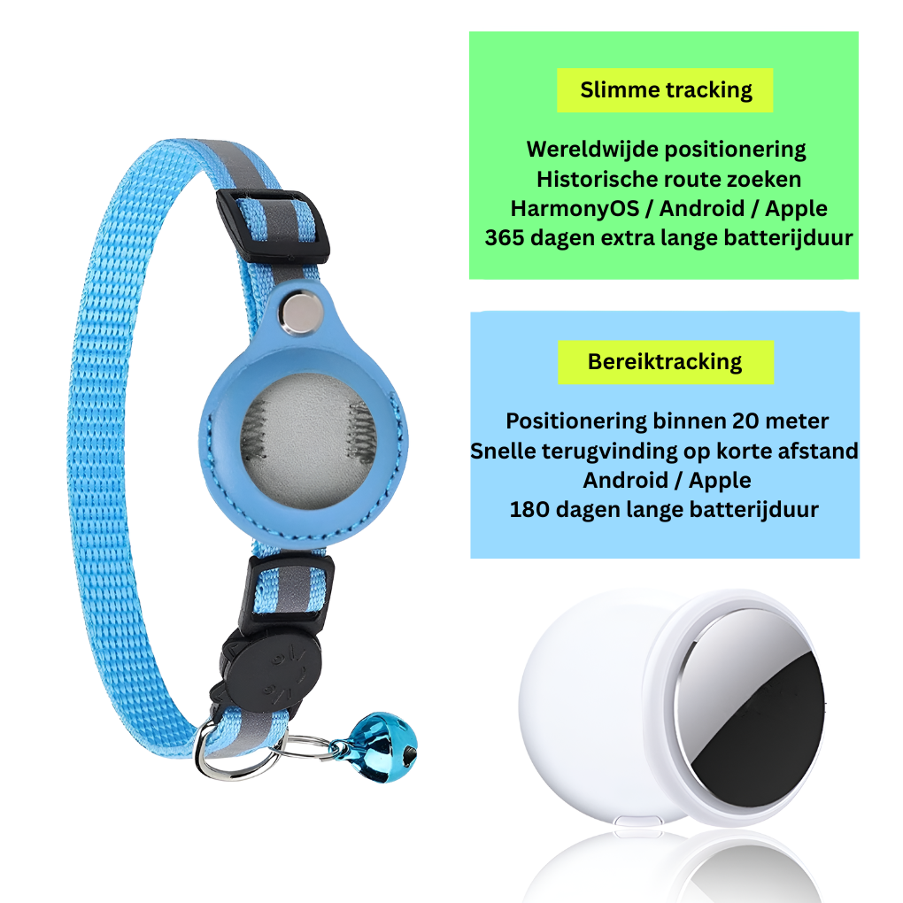 GPS Tracker Collar for Cats with Reflective Design