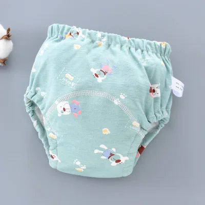 Reusable Baby Nappy Pants with Waterproof 6-Layer Crotch