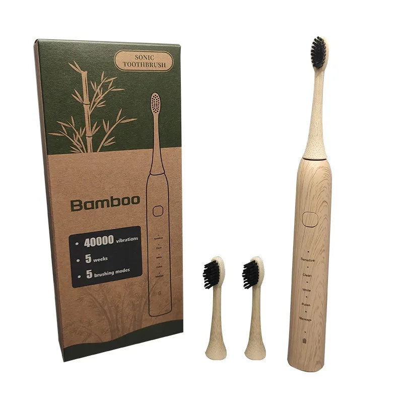 Sustainable Electric Toothbrush with Bamboo Brush Head