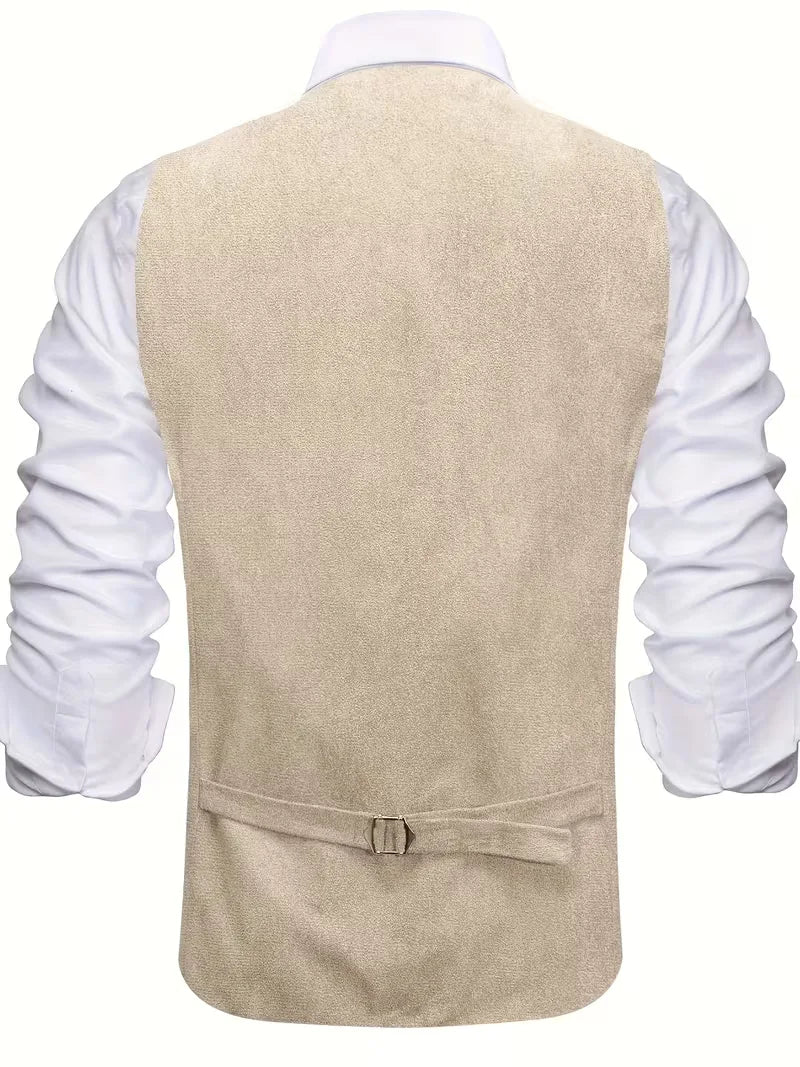 Gilet avec col en V et boutons