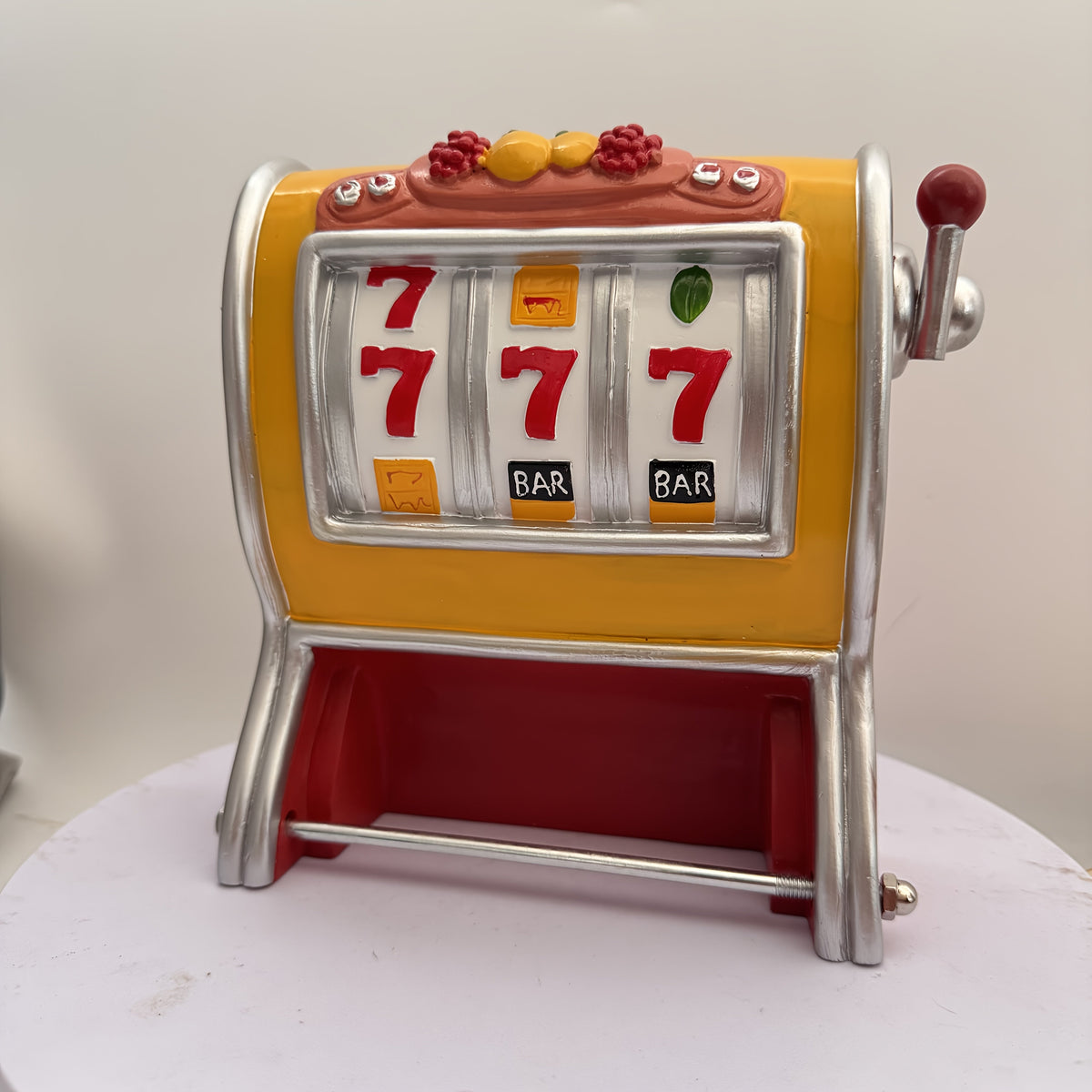 Portarrollos de papel higiénico Jackpot – Diseño de máquina tragamonedas y montaje en pared