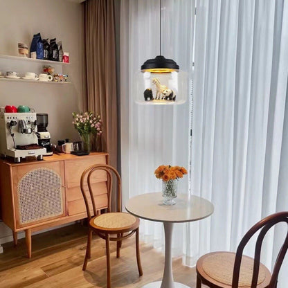 Petit Zoo in Glass Pendant Lamp – Unique Atmosphere with Miniature Animals