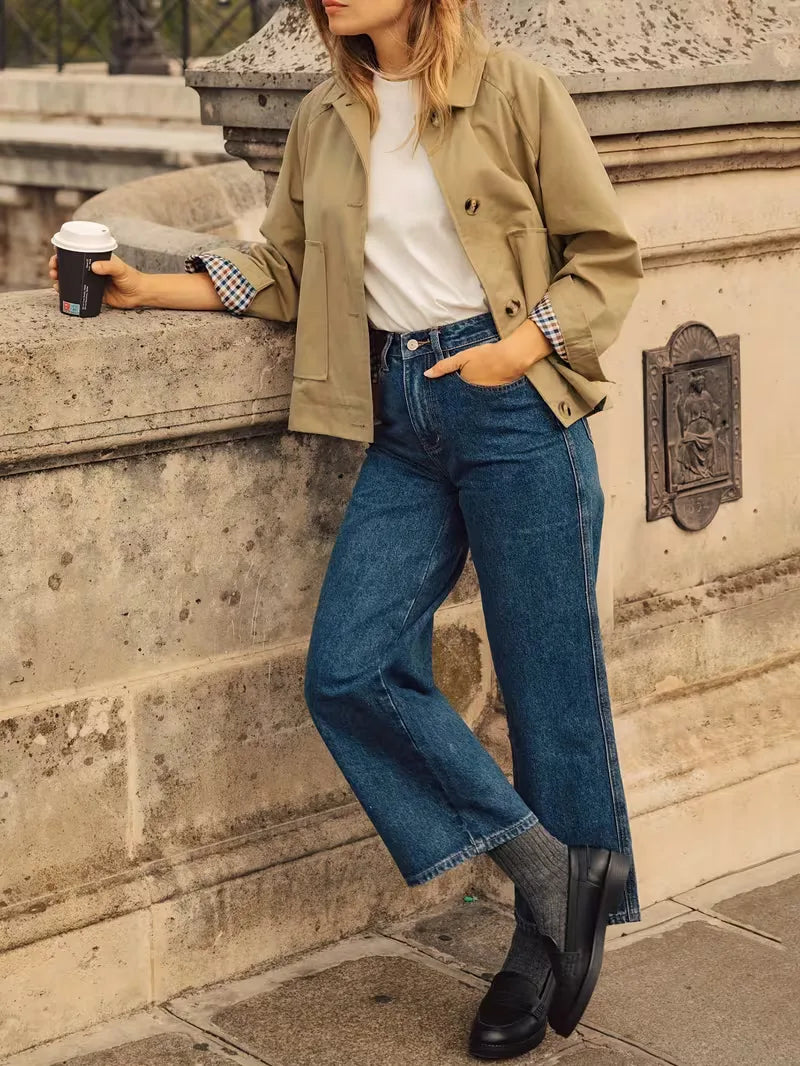Trench-coat avec doublure à carreaux