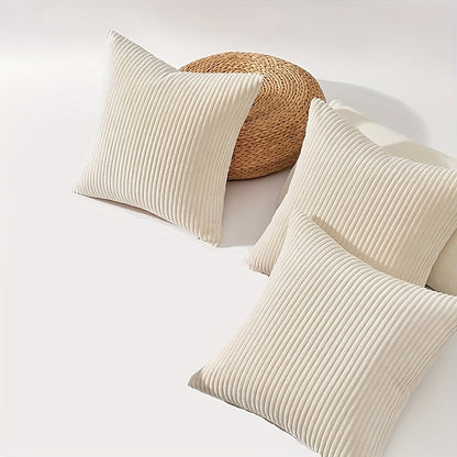 Bohemian Rib Cushion Cover with Stripe Pattern – Soft, Stylish and Decorative