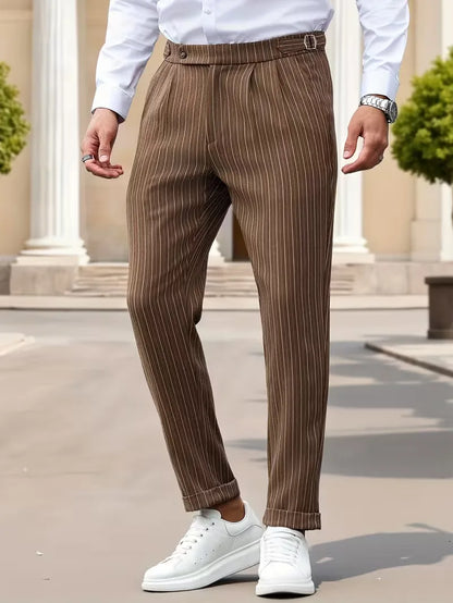 Pantalon slim à rayures verticales