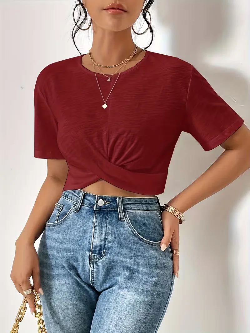 T-shirt avec détail torsadé