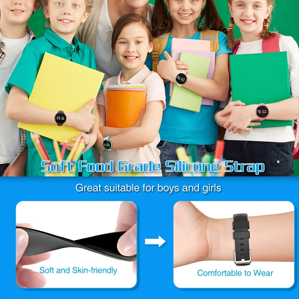 LED-Digitaluhr mit Schrittzähler und Vibrationsalarm – Fitnesstracker für Kinder