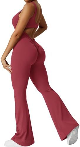 Sleeveless Flared Jumpsuit for Yoga & Fitness