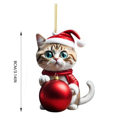 Decorazione natalizia a forma di gatto - Graziosa decorazione festiva per l'albero
