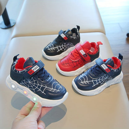 Zapatillas LED con diseño de telaraña - Para niños aventureros