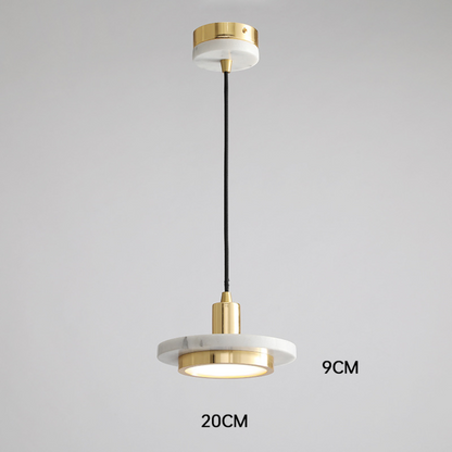Elegant Modern Pendant Light with Marble Finish