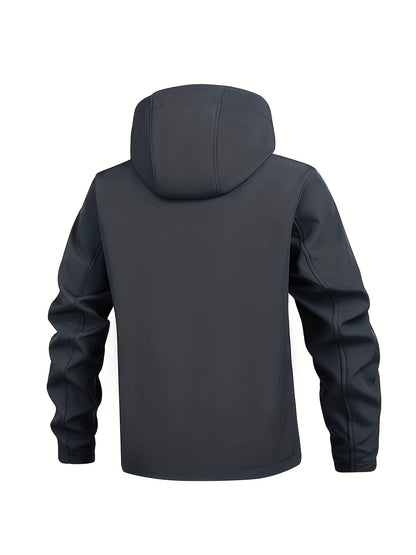Men's Outdoor Softshell Jacket with Hood – Quick-Drying and Windproof