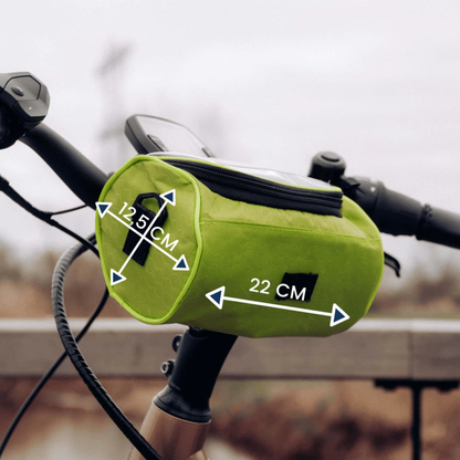 Praktická taška na bicykel na riadidlá s držiakom na smartfón a vodoodolným materiálom