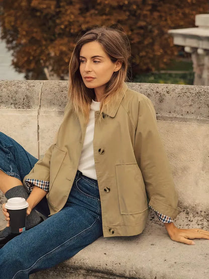 Trench-coat avec doublure à carreaux