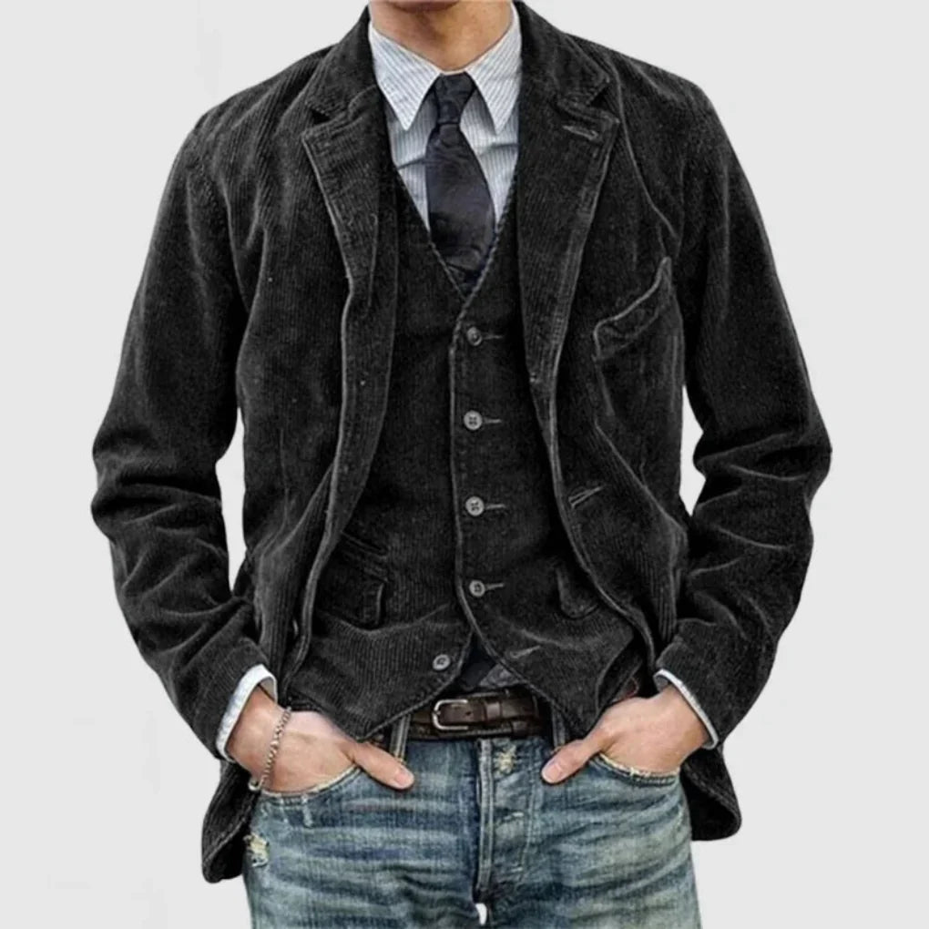 Conjunto elegante de blazer y chaleco vintage