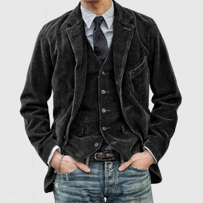 Conjunto elegante de blazer y chaleco vintage