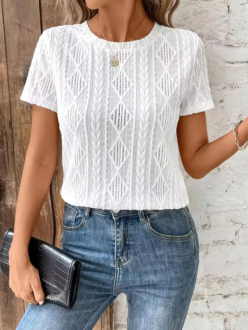 Jacquard Pattern T-shirt