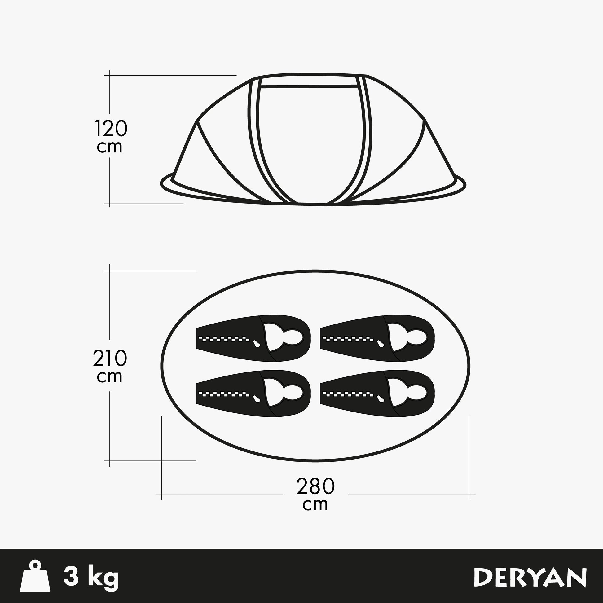 4-Person Tent - Set Up in a Flash