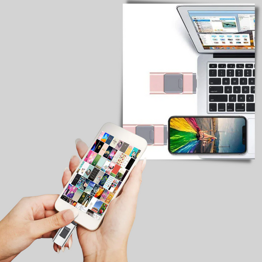 4-in-1 USB Flash Drive – Multi-Connector Storage Solution