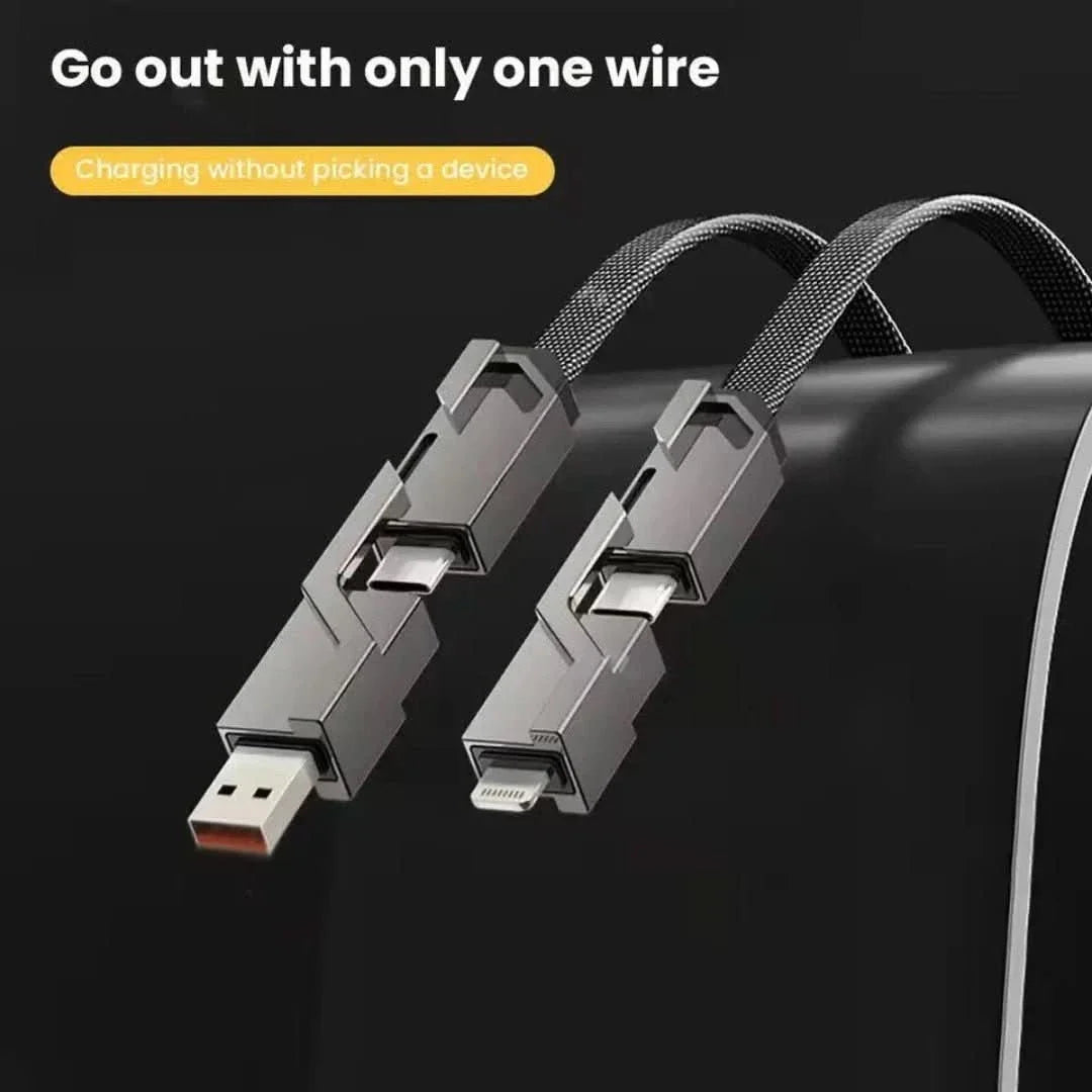 4-in-1 Multi-Cable | Tangle-Free Charging Cable