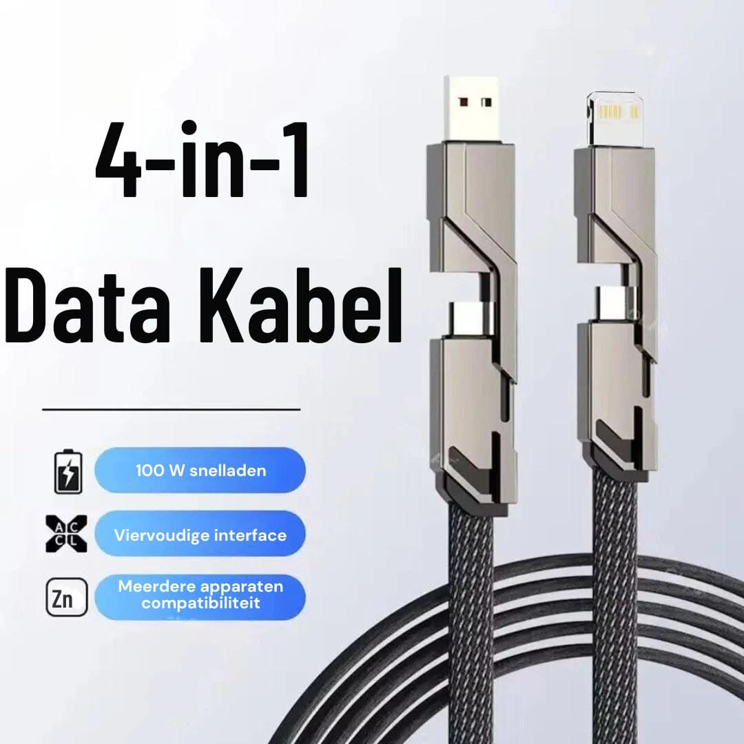 4-in-1 Multi-Cable | Tangle-Free Charging Cable
