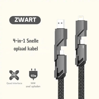 4-in-1 Multi-Cable | Tangle-Free Charging Cable