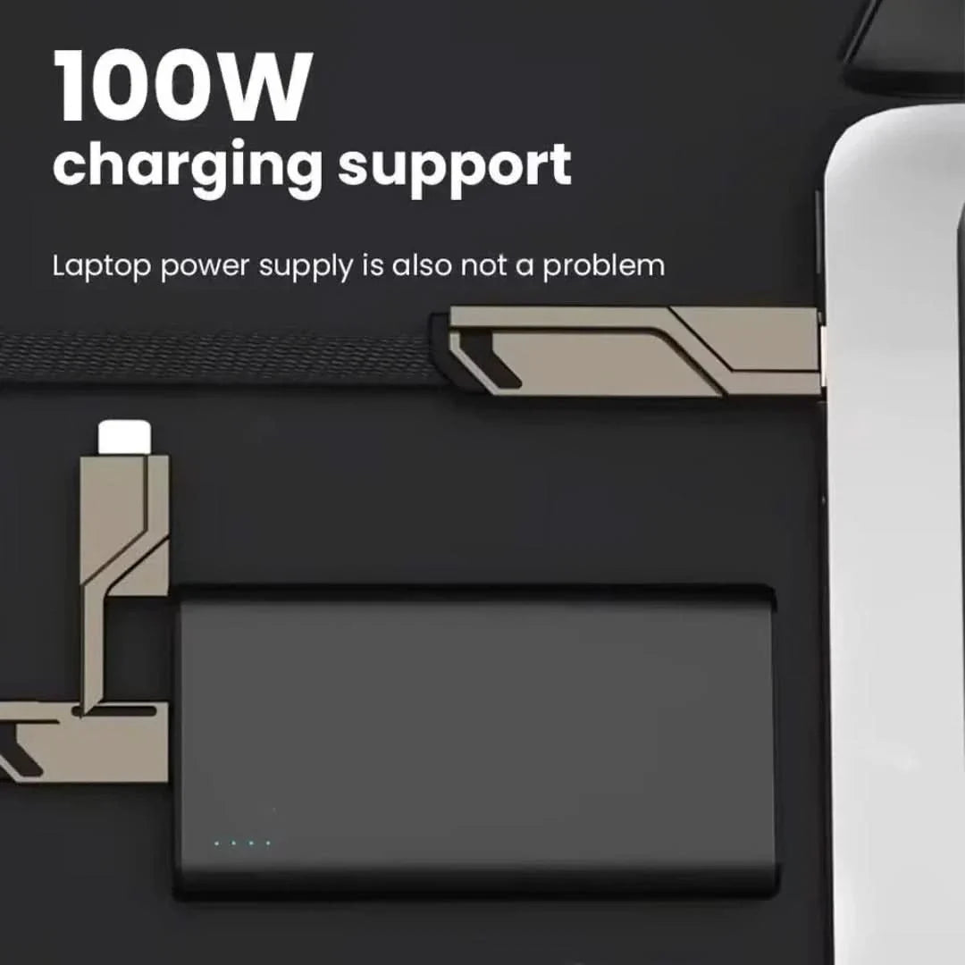 4-in-1 Multi-Cable | Tangle-Free Charging Cable