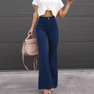 Pantalones acampanados de talle alto para mujer