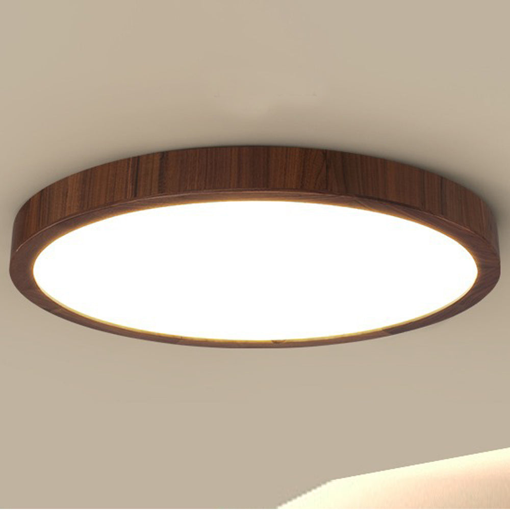 Deckenleuchte aus schwarzem Walnussholz mit dimmbarer LED