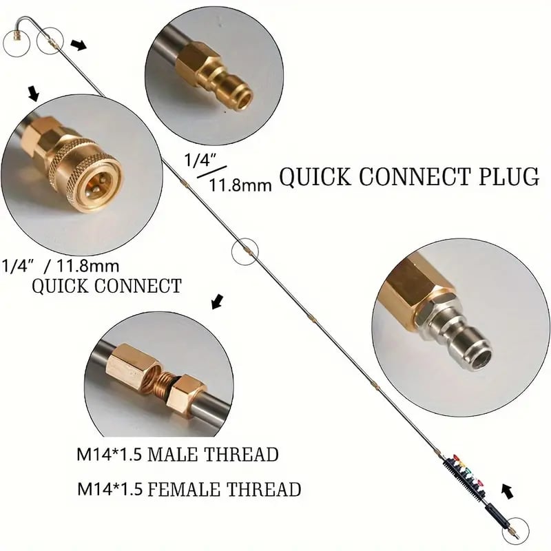Telescopic High-Pressure Cleaning Set of 4000 PSI
