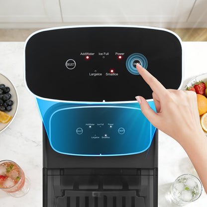 Compact Ice Cube Maker with Fast Ice Production for Home and Office