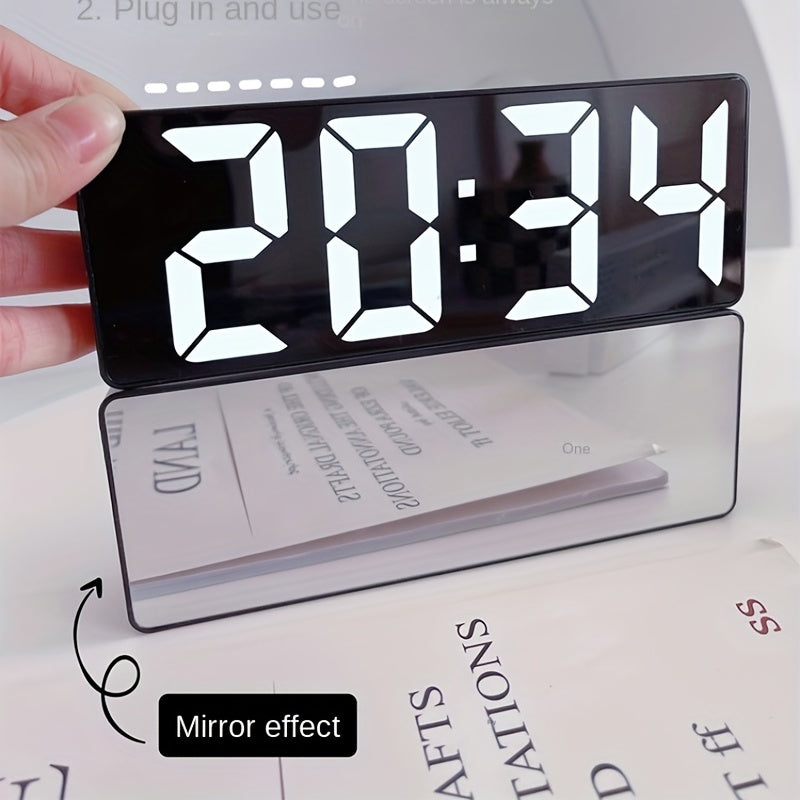Sveglia digitale a LED con indicazione della temperatura e luminosità regolabile