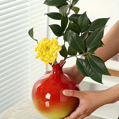 Vaso a forma di melograno - Decorazione elegante fatta a mano