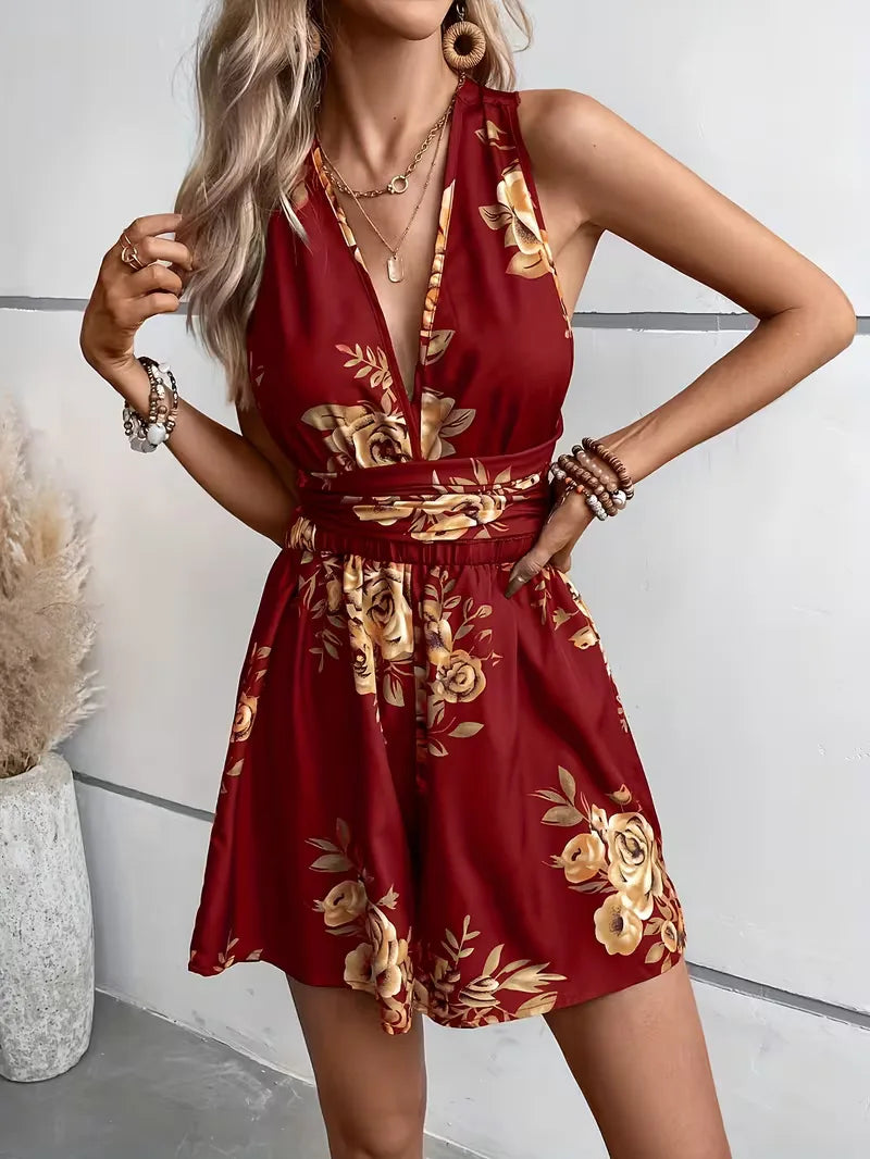 Floral Print Jumpsuit