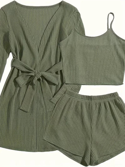 Ensemble trois pièces avec texture gaufrée