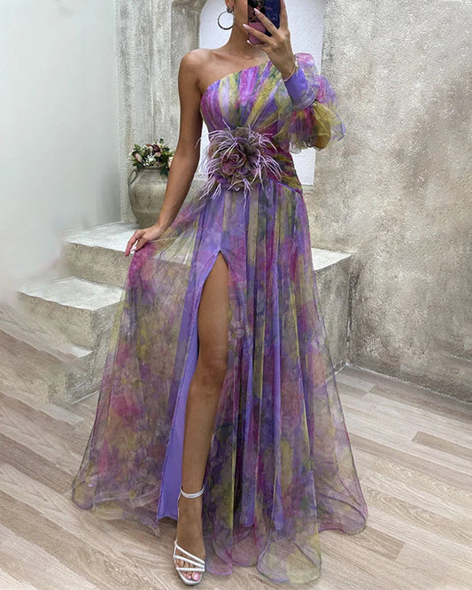 Elegantes Maxikleid mit Schlitz – Florida