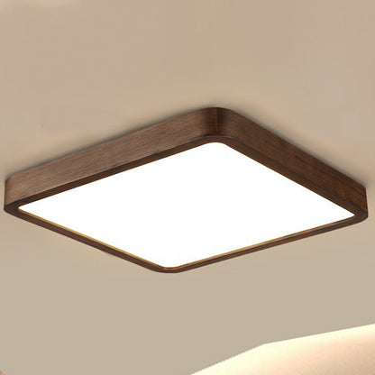 Black Walnut Ceiling Lamp with Dimmable LED