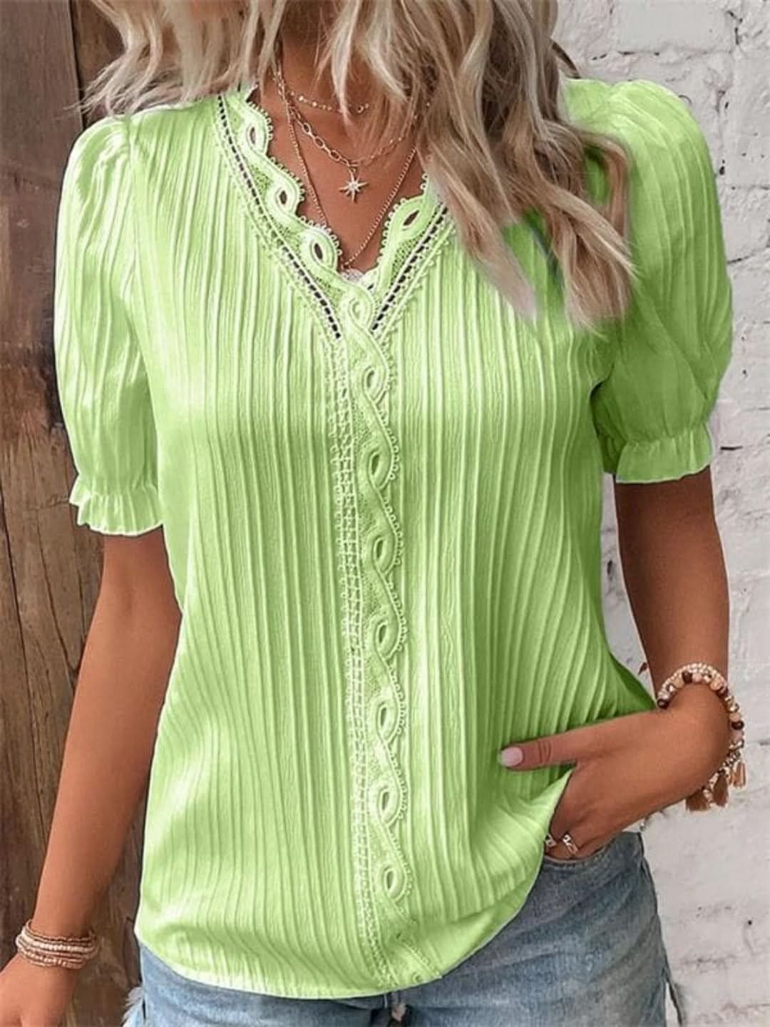 Modize - V-neck Elegant Shirt