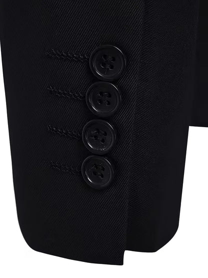 Blazer ajusté avec col mandarin