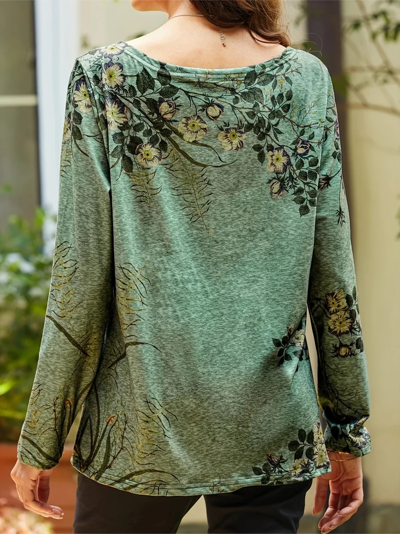 Thekla – Casual Floral Print Long Sleeve T-Shirt