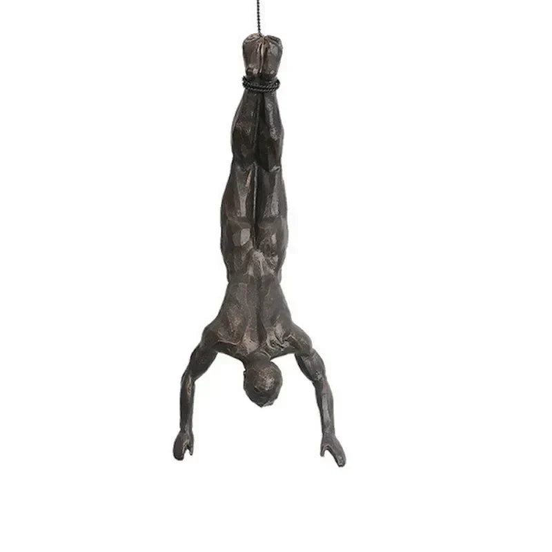 Conjunto de esculturas decorativas de pared con figuras trepadoras para una decoración moderna