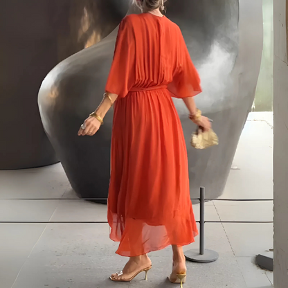 Vestido cruzado elegante y ligero para mujer