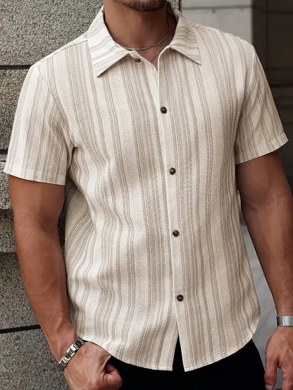 Chemise rayée à manches courtes