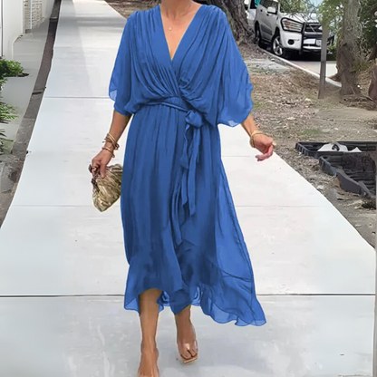 Vestido cruzado elegante y ligero para mujer