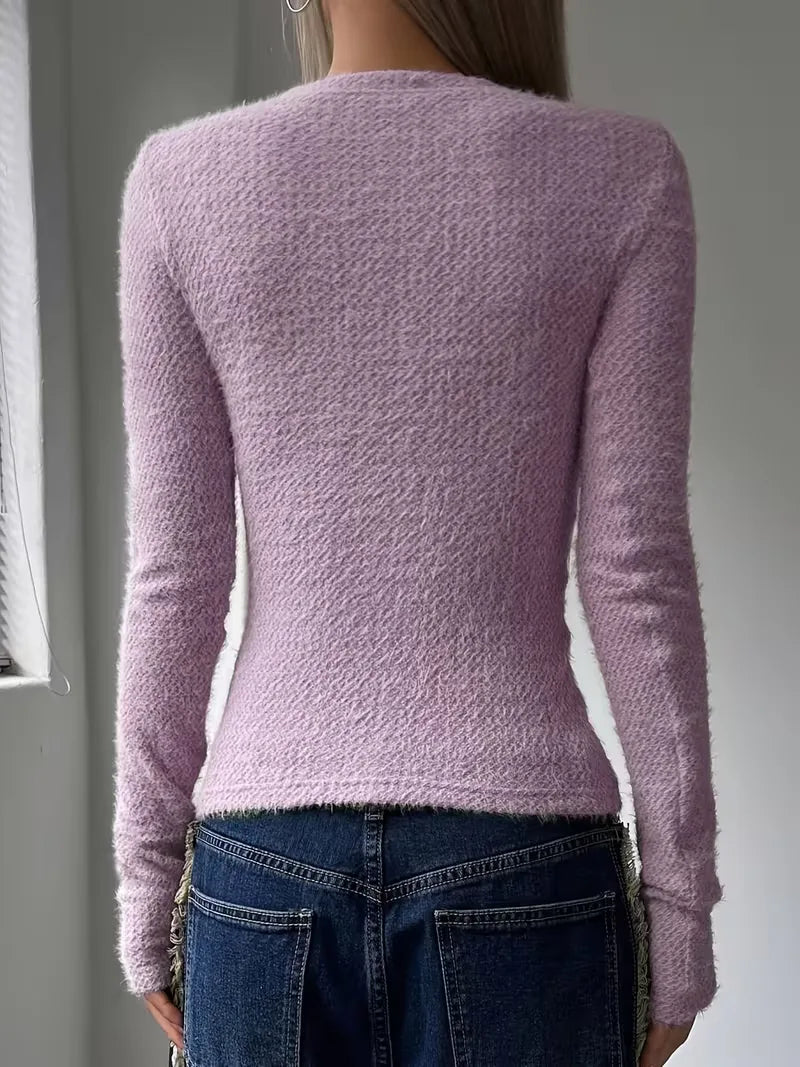 Long-sleeve top with long sleeves