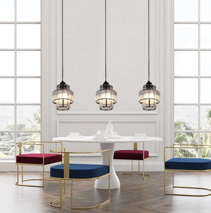 Elegante lampada a sospensione in cristallo Saela - illuminazione di lusso