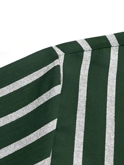 Chemise à manches courtes à rayures verticales